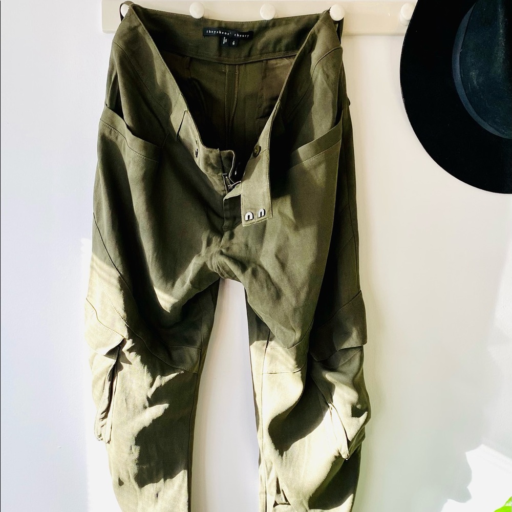 Theory Cargo Pants with Silk Pockets
